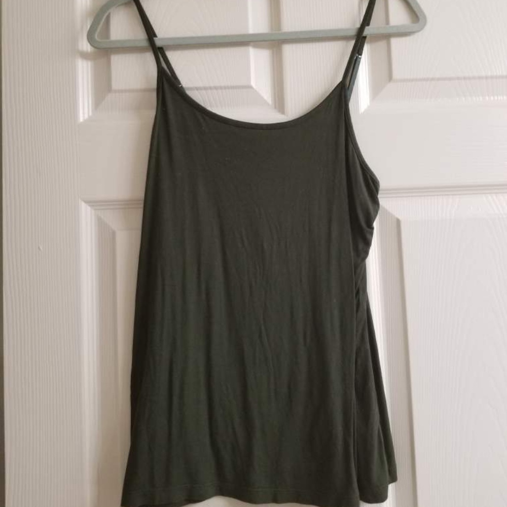 Olive green spaghetti strap